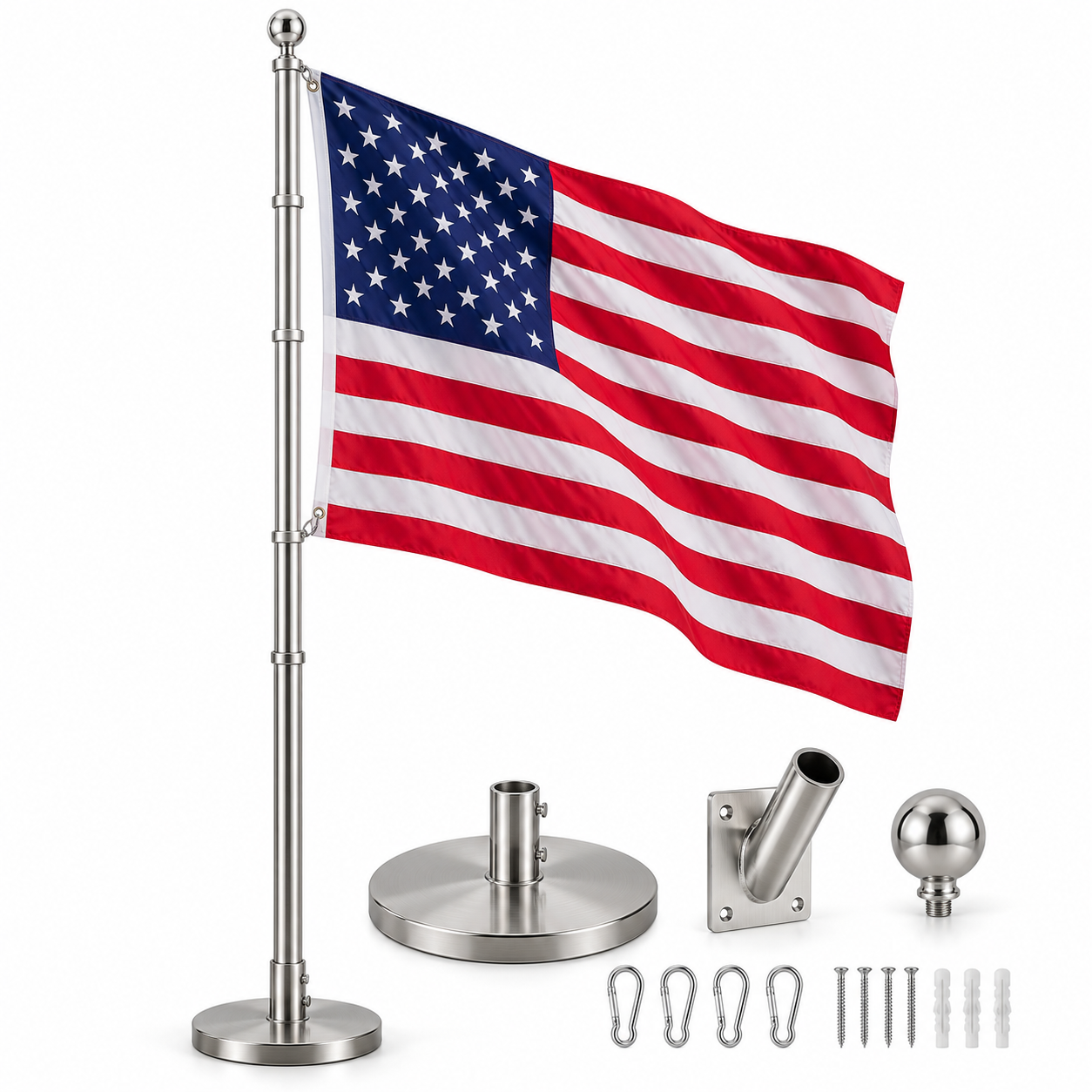 Telescopic Flagpole Complete Set