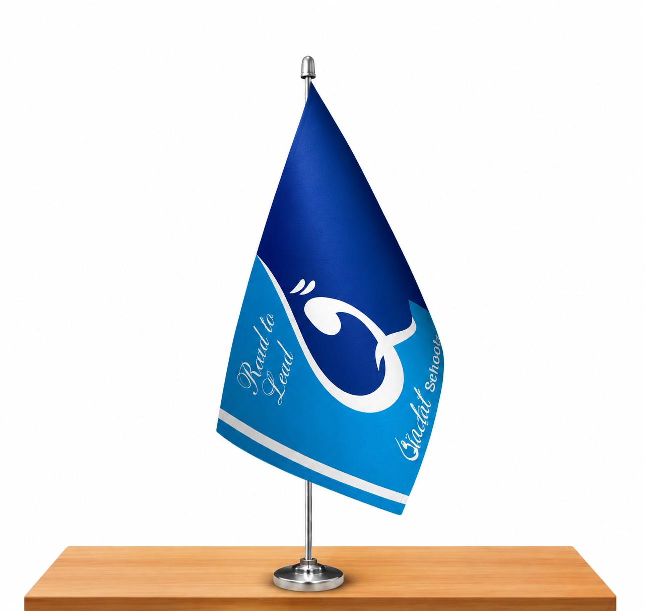 Premium Blue Office Table Flag